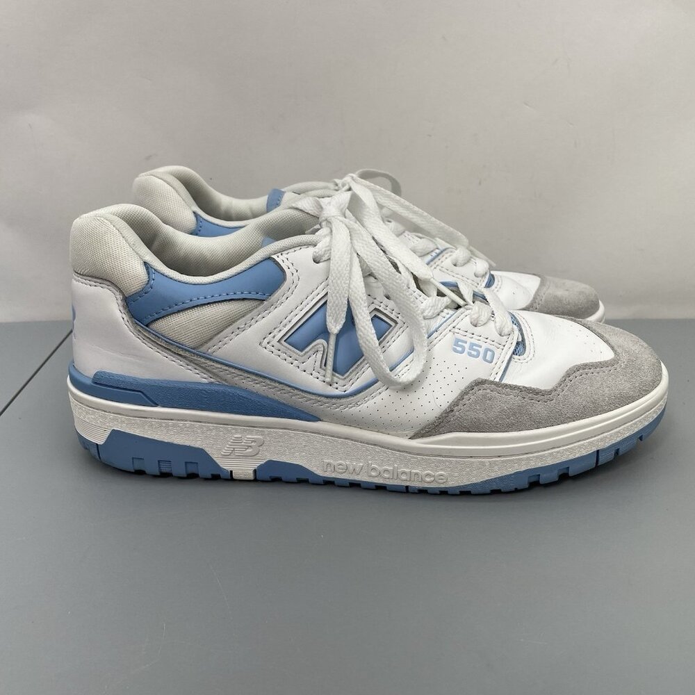 New Balance 550 UNC Sneakers Shoes Training Basketball Blue White Mens 7.5